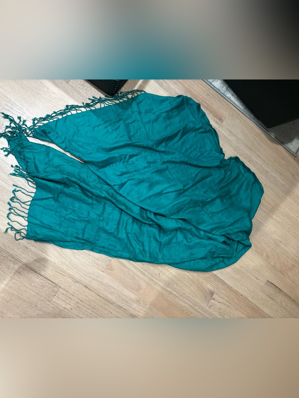 Teal women's scarf